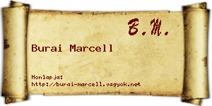 Burai Marcell névjegykártya