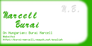 marcell burai business card